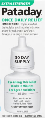Pataday® Once Daily Extra Strength Eye Allergy Itch Relief Solution Perspective: right