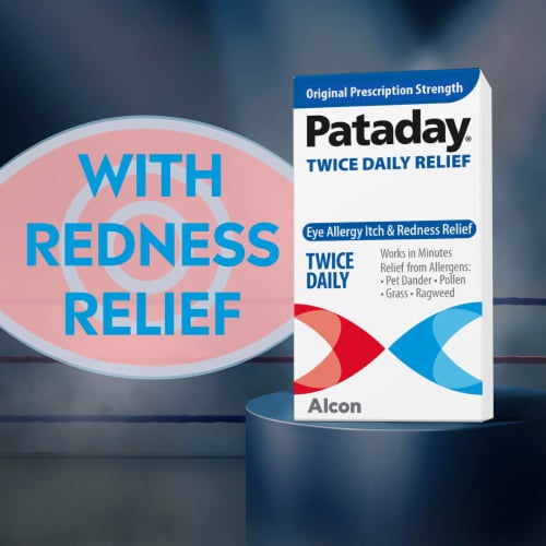 Pataday® Twice Daily Original Eye Allergy Itch Relief Drops Perspective: right