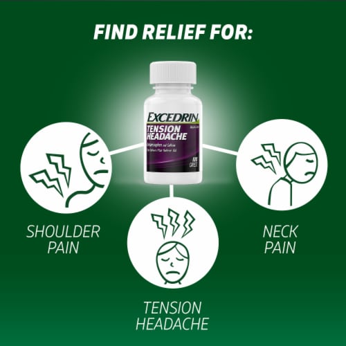 Excedrin Tension Headache Relief Without Aspirin Caplets Perspective: right
