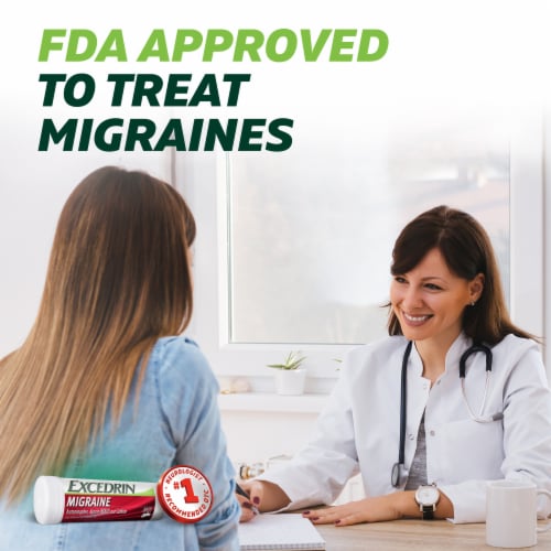 Excedrin Migraine Caplets for Migraine Headache Relief Perspective: right
