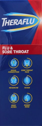 Theraflu Flu & Sore Throat Apple Cinnamon Powder Perspective: right