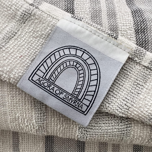 Agora of Smyrna - Premium Turkish Bath Towel, Cotton & Bamboo Blend Turkish Bath Towels Perspective: right
