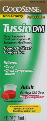 GoodSense® Cough & Chest Congestion Medicine Tussin DM Liquid Perspective: right