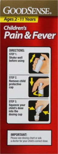 GoodSense® Children's Pain Reliever/Fever Reducer Acetaminophen Oral Suspension Perspective: right