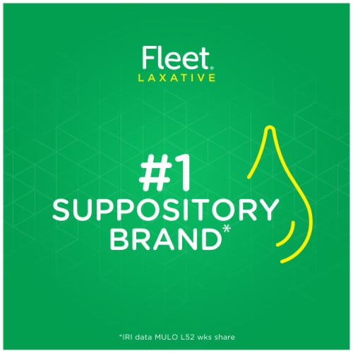 Fleet Laxative Glycerin Suppositories Adult Constipation Relief Perspective: right