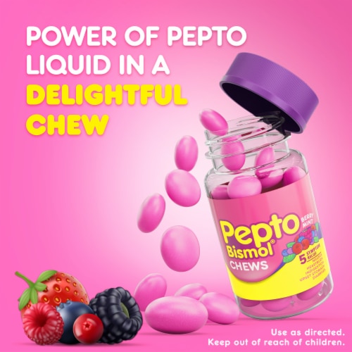 Pepto-Bismol® Berry Mint Chews Perspective: right