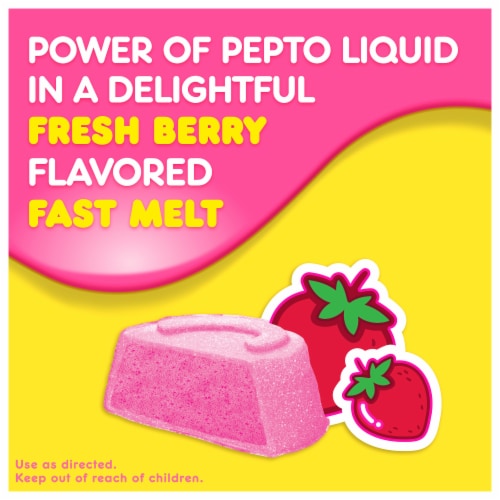 Pepto Bismol® Fast Melts 5 Symptom Relief Chewable Tablets Perspective: right