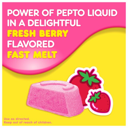 Pepto Bismol® Fast Melts 5 Symptom Relief Chewable Tablets Perspective: right