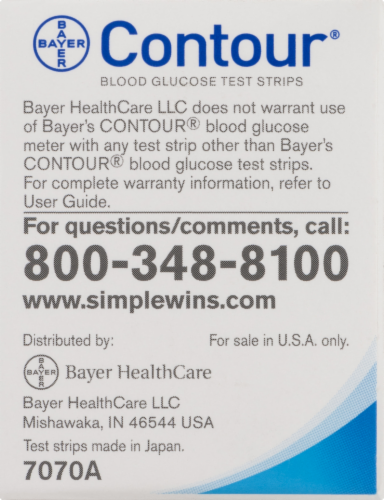 Contour Blood Glucose Test Strips Perspective: right