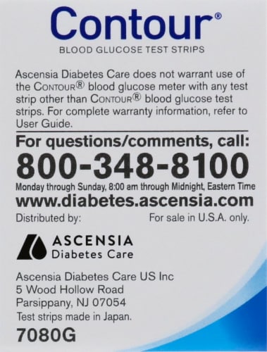 Contour Blood Glucose Test Strips Perspective: right