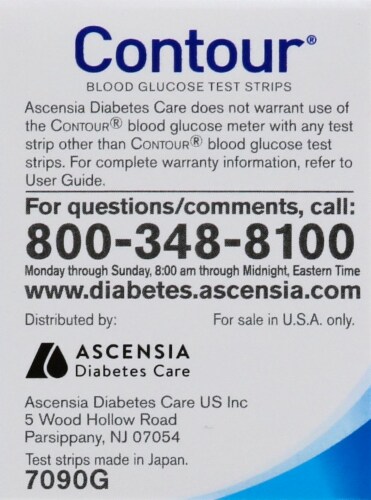 Contour Blood Glucose Test Strips Perspective: right