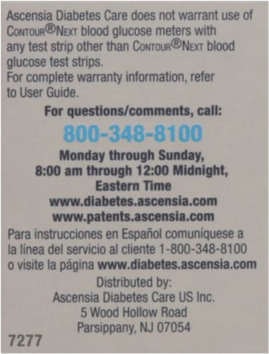 Contour Next Blood Glucose Test Strips Perspective: right