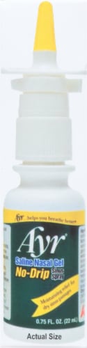 Ayr® Saline Nasal Gel No-Drip Sinus Spray Perspective: right