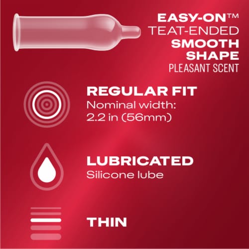 Durex Extra Sensitive Condoms, Ultra Thin, Lubricated Natural Rubber Latex Condoms for Men Perspective: right