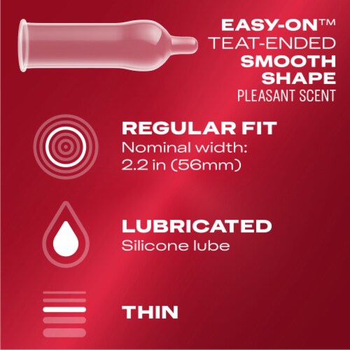 Durex Extra Sensitive Condoms, Ultra Thin, Lubricated Natural Rubber Latex Condoms for Men Perspective: right