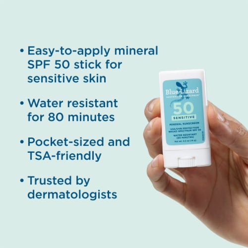 Blue Lizard Sensitive Mineral Sunscreen Stick - SPF 50+ - 0.5 oz Perspective: right