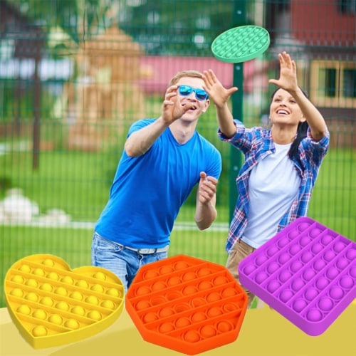 4 Pack Push Pop Bubble Sensory Fidget Toy Set Perspective: right
