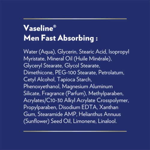 Vaseline Men Fast Absorbing 3-in-1 Face Hands & Body Lotion for Men Perspective: right
