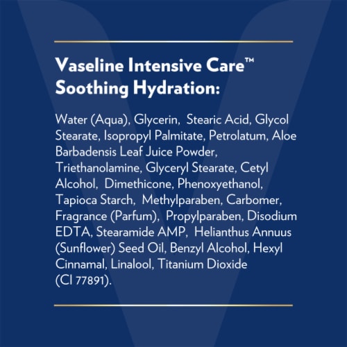 Vaseline Intensive Care Soothing Hydration Hand and Body Lotion Perspective: right