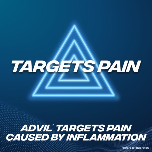 Advil Dual Action Back Pain Caplets with Ibuprofen and Acetaminophen for 8 Hours of Back Pain Relief Perspective: right