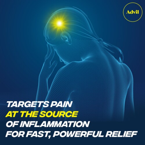 Advil Pain Reliever and Adult Fever Reducer Ibuprofen Perspective: right