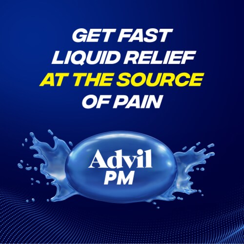Advil PM Liqui-Gels Pain Reliever & Sleep Aid, Ibuprofen for Pain Relief - Back to College Perspective: right