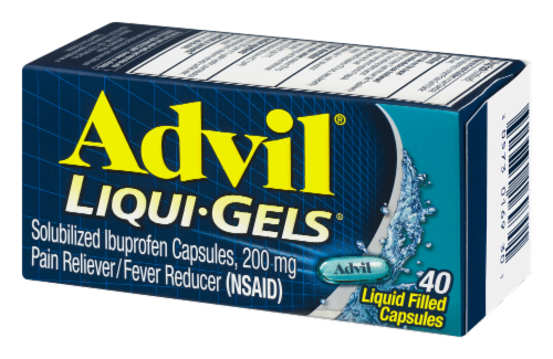 Advil 200 mg Ibuprofen Liqui-Gels Perspective: right