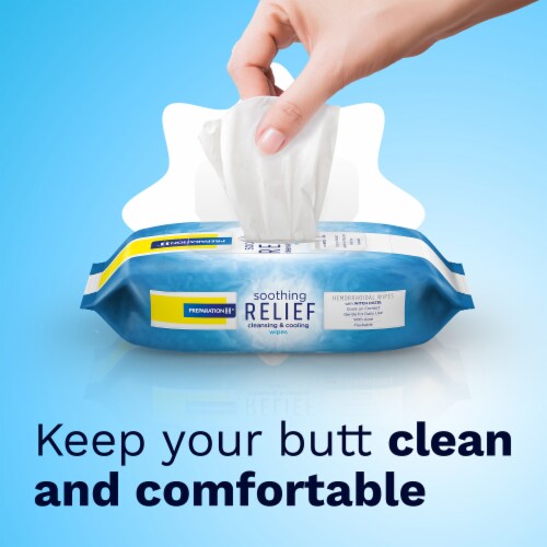 Preparation H Soothing Relief Cleansing & Cooling Wipes Aloe and Witch Hazel Wipes Perspective: right