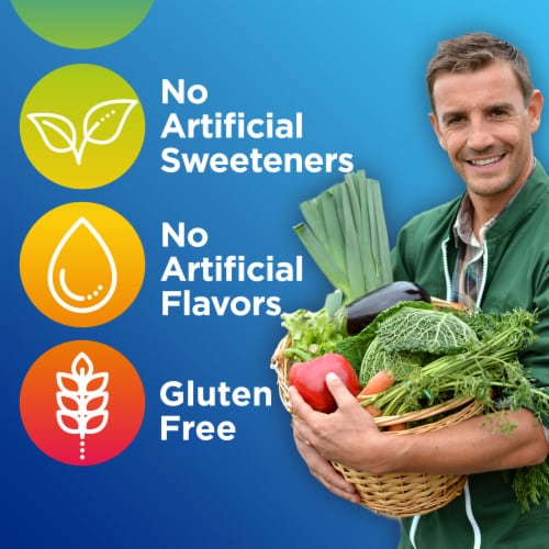 Centrum Multivitamin and Multimineral for Men with Selenium Antioxidants Fruit Flavor Gummies Perspective: right