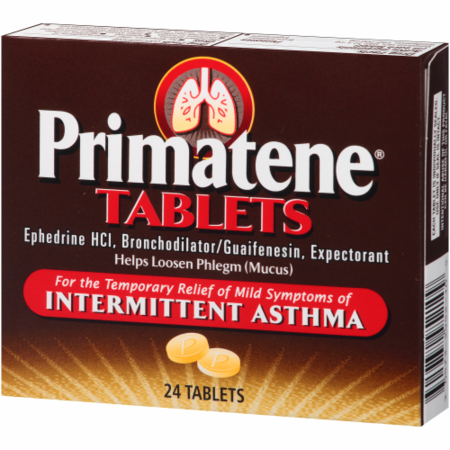 Primatene Bronchial Asthma Tablets Perspective: right