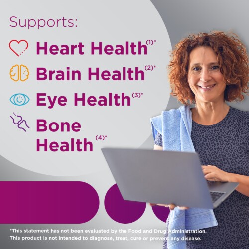 Centrum Multivitamin for Women 50 Plus Supports memory and cognition in older adults Perspective: right