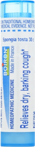 Boiron Spongia Tosta 30c Homeopathic Medicine Perspective: right