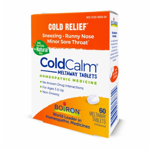 Boiron® ColdCalm® Cold Relief Homeopathic Meltaway Tablets Perspective: right