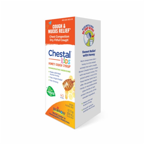 Boiron Children's Cough & Chest Congestion Chestal Honey Perspective: right
