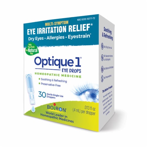 Boiron® Optique 1® Eye Irritation Relief Homeopathic Eye Drops Perspective: right