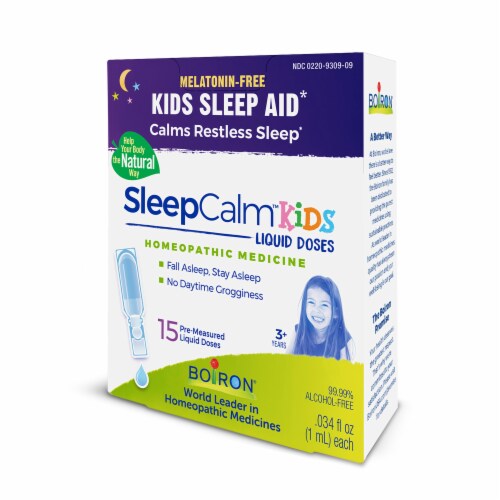 Boiron® SleepCalm™ Kids Melatonin-Free Kids Sleep Aid 15 Liquid Doses Perspective: right