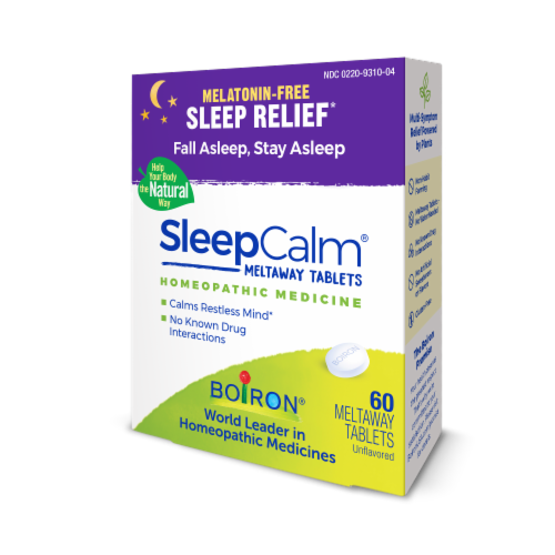 Boiron® SleepCalm Sleep Relief Melt Away Tablets Perspective: right
