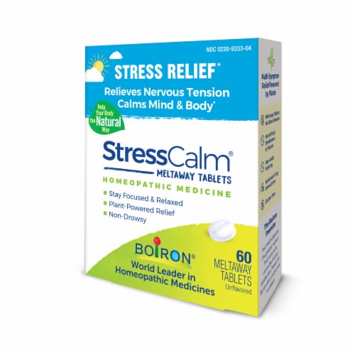 Boiron® StressCalm™ Stress Relief Homeopatic Meltaway Tablets Perspective: right