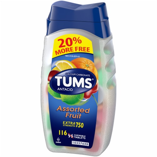 Tums® Extra Strength Assorted Fruit Antacid Chewable Tablets Perspective: right