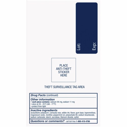 Nicorette White Ice Mint Nicotine Gum 2mg Perspective: right