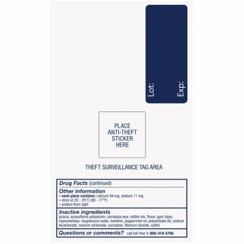 Nicorette Fruit Chill Nicotine Gum 2mg Perspective: right