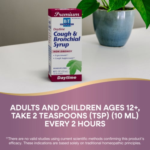Boericke & Tafel Daytime Cough & Bronchial Homeopathic Syrup Perspective: right