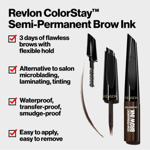 Revlon ColorStay Semi-Permanent Brow Ink 355 Dark Brown Perspective: right