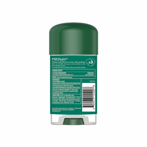 Mitchum Triple Odor Defense Men Gel Antiperspirant Deodorant Unscented Perspective: right