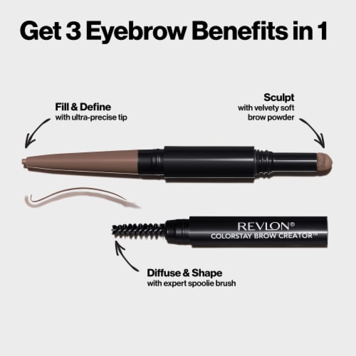 Revlon Colorstay™ Brow Creator 610 Dark Brown 5 in 1 Brow Tool Perspective: right