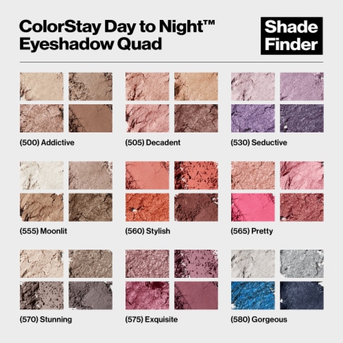 Revlon ColorStay Day To Night Eyeshadow Quad 555 Moonlit Perspective: right