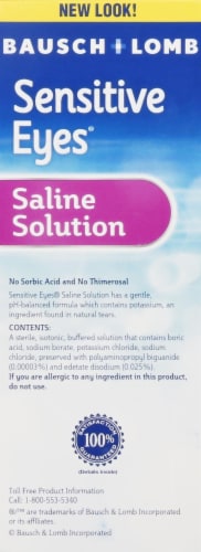 Bausch & Lomb Sensitive Eyes Plus Saline Solution Perspective: right
