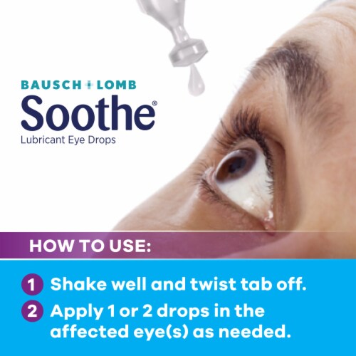 Soothe Eye Drops for Dry Eyes Preservative Free Lubricant Eye Drops Single Use Vials Perspective: right