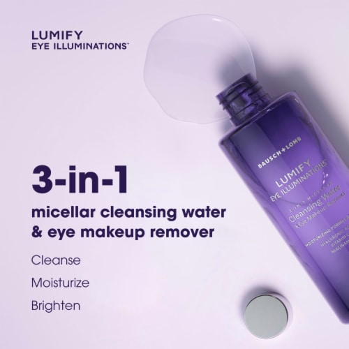 Bausch & Lomb Lumify Eye Illuminations™ 3 in 1 Micellar Cleansing Water and Eye Makeup Remover Perspective: right