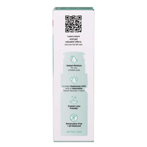 Blink® Boost Preservative Free Lubricating Eye Drops Perspective: right